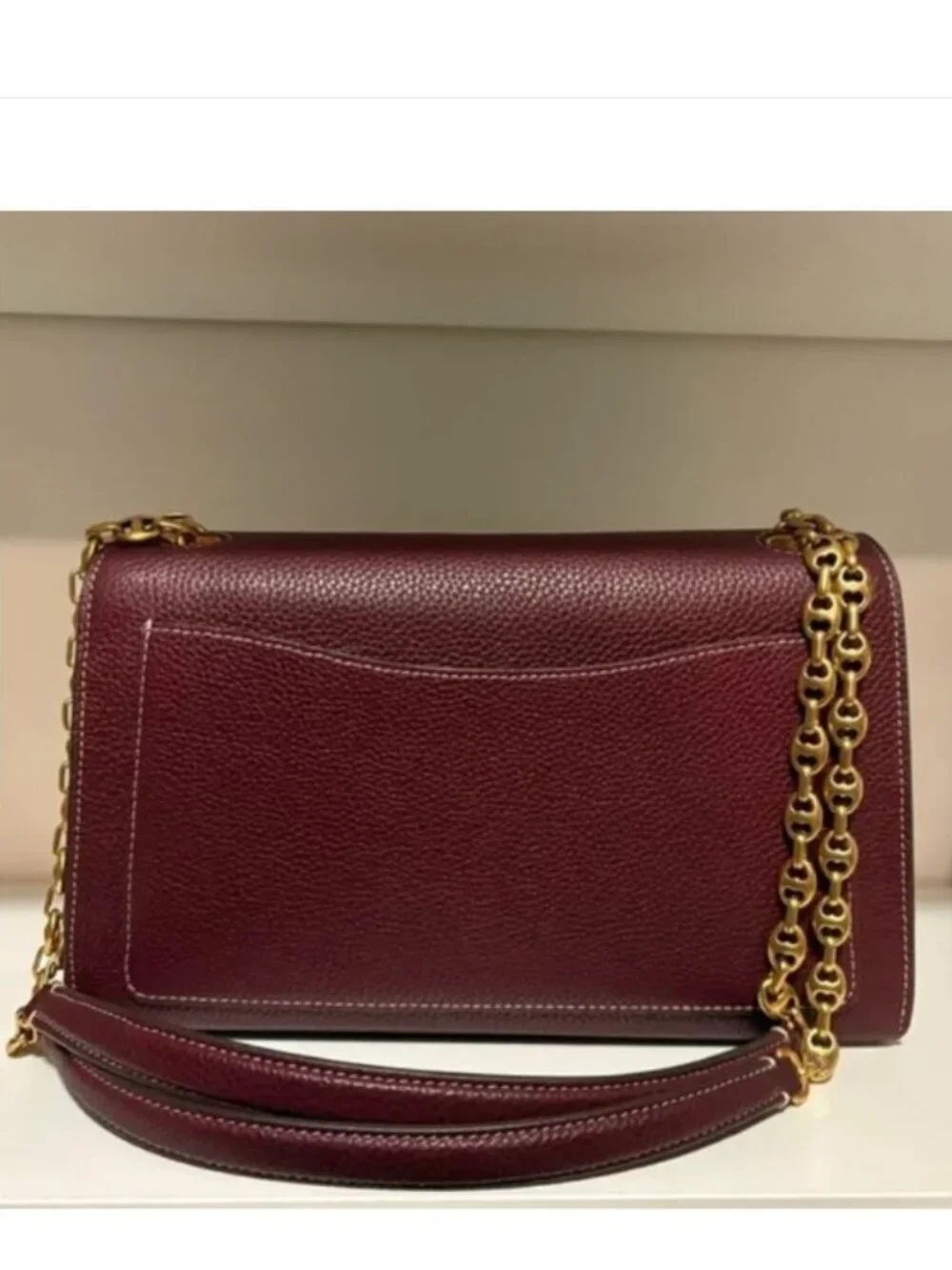 Kate Spade Gramercy Convertible Medium Red Cordovan Leather Bag